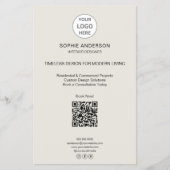 Modernes Logo QR Minimalistisches Professionelles  Flyer (Vorne)