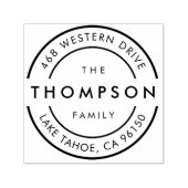 Modernes Logo | Rücksendeadresse von Familiennamen Permastempel (Design)