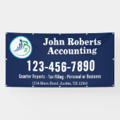 Modernes Logo-Schild für Buchhalter Banner (Horizontal)