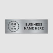 Modernes Logo Silver Company Namensschild (Vorderseite)