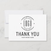 Modernes Logo-Unternehmen Dankeskarte (Vorderseite)