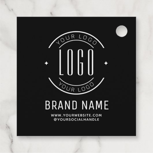 Modernes Logo-Unternehmen Geschenkanhänger (Rückseite)