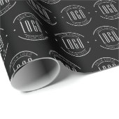 Modernes Logo-Unternehmen Geschenkpapier (Rolleneckpunkt)