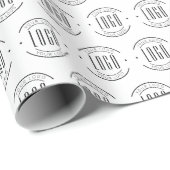 Modernes Logo-Unternehmen Geschenkpapier (Rolleneckpunkt)