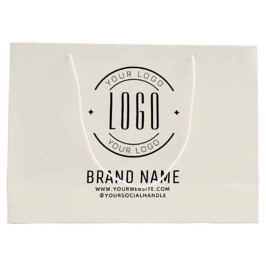 Modernes Logo-Unternehmen Große Geschenktüte (Rückseite)