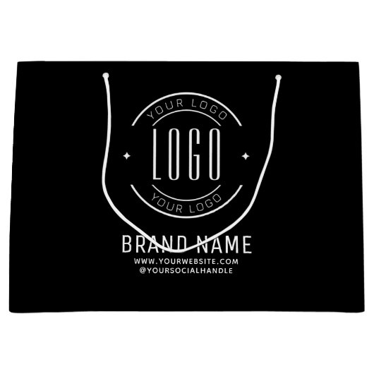 Modernes Logo-Unternehmen Große Geschenktüte (Vorderseite)