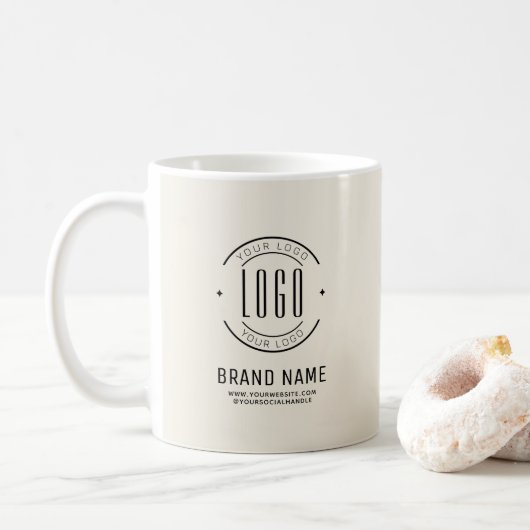 Modernes Logo-Unternehmen Kaffeetasse (Mit Donut)