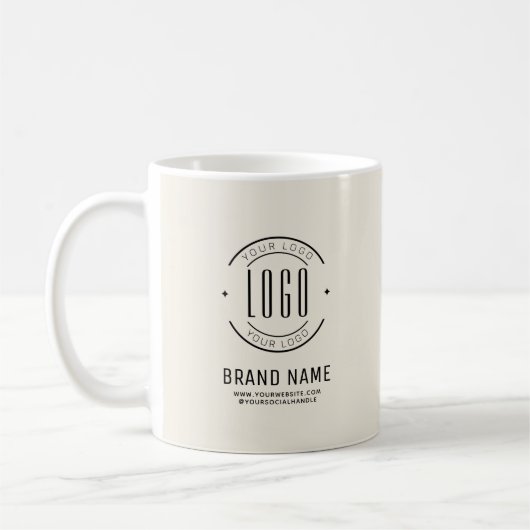 Modernes Logo-Unternehmen Kaffeetasse (Links)