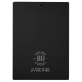 Modernes Logo-Unternehmen Klemmbrett (Rückseite)