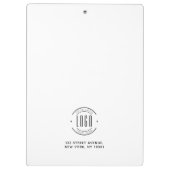 Modernes Logo-Unternehmen Klemmbrett (Rückseite)