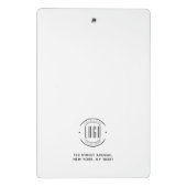 Modernes Logo-Unternehmen Mini Klemmbrett (Rückseite)