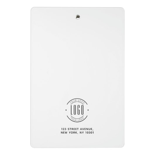 Modernes Logo-Unternehmen Mini Klemmbrett (Rückseite)