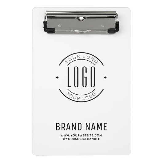 Modernes Logo-Unternehmen Mini Klemmbrett (Vorderseite)