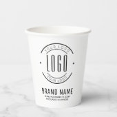 Modernes Logo-Unternehmen Pappbecher (Vorderseite)