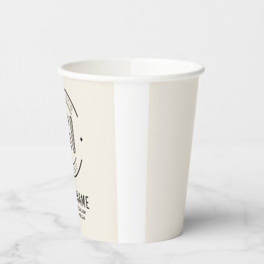 Modernes Logo-Unternehmen Pappbecher (Links)