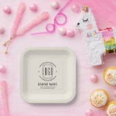 Modernes Logo-Unternehmen Pappteller (Party)