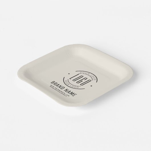 Modernes Logo-Unternehmen Pappteller (Gewinkelt)