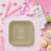 Modernes Logo-Unternehmen Pappteller (Party)