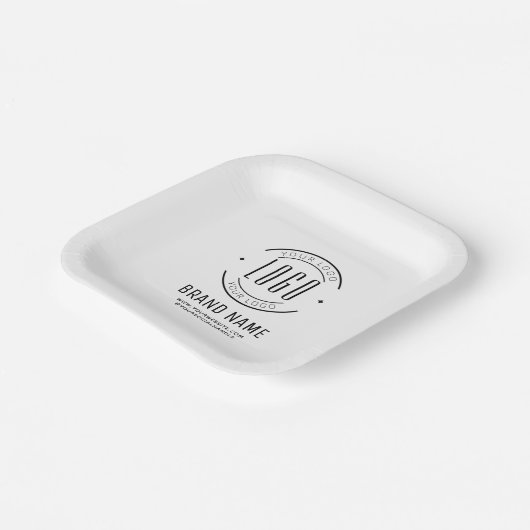 Modernes Logo-Unternehmen Pappteller (Gewinkelt)
