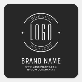 Modernes Logo-Unternehmen Quadratischer Aufkleber