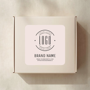 Modernes Logo-Unternehmen Quadratischer Aufkleber