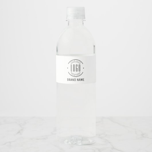Modernes Logo-Unternehmen Wasserflaschenetikett (Vorderseite)