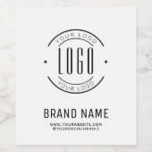 Modernes Logo-Unternehmen Weinetikett (Einzelnes Label)