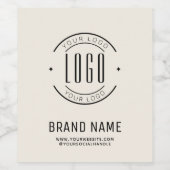 Modernes Logo-Unternehmen Weinetikett (Einzelnes Label)