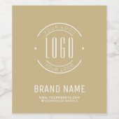 Modernes Logo-Unternehmen Weinetikett (Einzelnes Label)