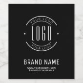 Modernes Logo-Unternehmen Weinetikett (Einzelnes Label)