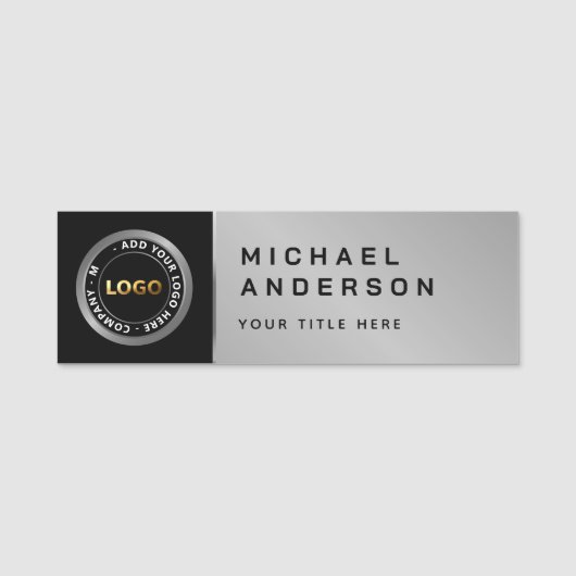 Modernes Logo Unternehmens-Profi-Mitarbeiter Namensschild (Vorderseite)