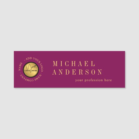 Modernes Logo Unternehmens-Profi-Mitarbeiter Namensschild (Vorderseite)