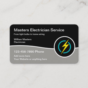 Modernes Logo-Vorlage für Elektriker-Service Visitenkarte