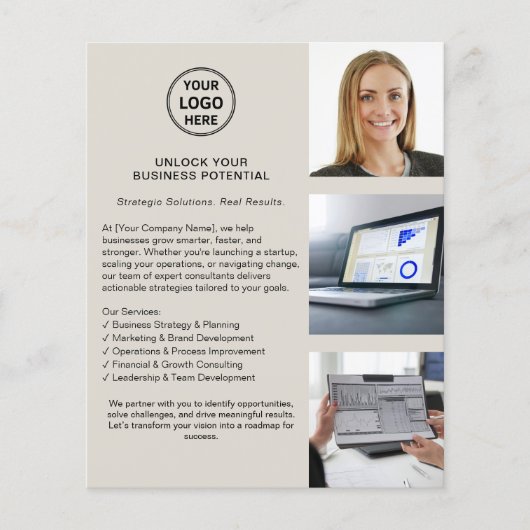 Modernes Logoberater Flyer (Vorne)