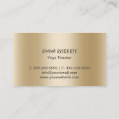 Modernes Lotus Logo Elegante Gold Hintergrund Visitenkarte (Rückseite)