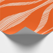 Modernes Lounge Muster Orange Mitte Jahrhundert Geschenkpapier (Ecke)