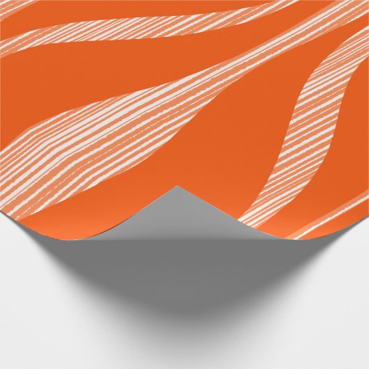 Modernes Lounge Muster Orange Mitte Jahrhundert Geschenkpapier (Ecke)