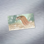 Modernes, lustig funkelndes, bunt funkelndes HAIR- Magnetische Visitenkarte (Beispiel)