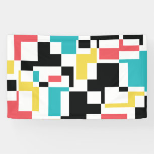 Modernes, lustiges, buntes geometrisches Design Banner