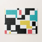 Modernes, lustiges, buntes geometrisches Design Puzzle (Horizontal)