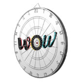 Modernes, lustiges, buntes Typografie-Design von W Dartscheibe (Vorderseite rechts)