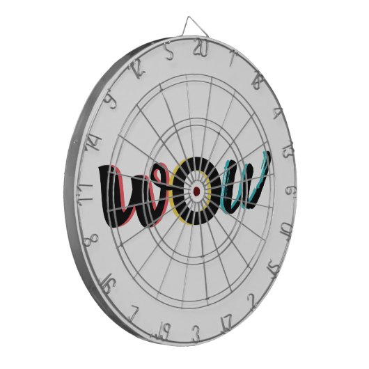 Modernes, lustiges, buntes Typografie-Design von W Dartscheibe (Vorderseite Links)