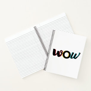 Modernes, lustiges, buntes Typografie-Design von W Notizblock