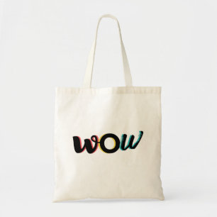 Modernes, lustiges, buntes Typografie-Design von W Tragetasche