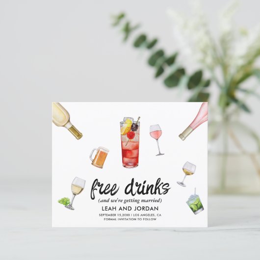 Modernes, lustiges Foto spart das Datum (Stehend Vorderseite)