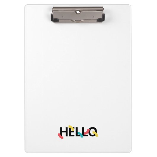 Modernes, lustiges, spielerisches, buntes Design Klemmbrett (Vorderseite)