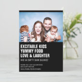 Modernes, lustiges "Zitat" Familienfest Weihnachte Feiertagskarte (Stehend Vorderseite)