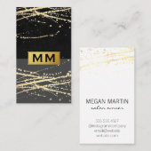 Modernes Lux | Artistic Gold Spatter Visitenkarte (Vorne/Hinten)