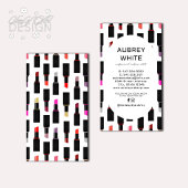 Modernes Lux Lipstick-Muster für Künstler Visitenkarte