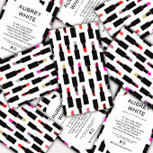 Modernes Lux Lipstick-Muster für Künstler Visitenkarte